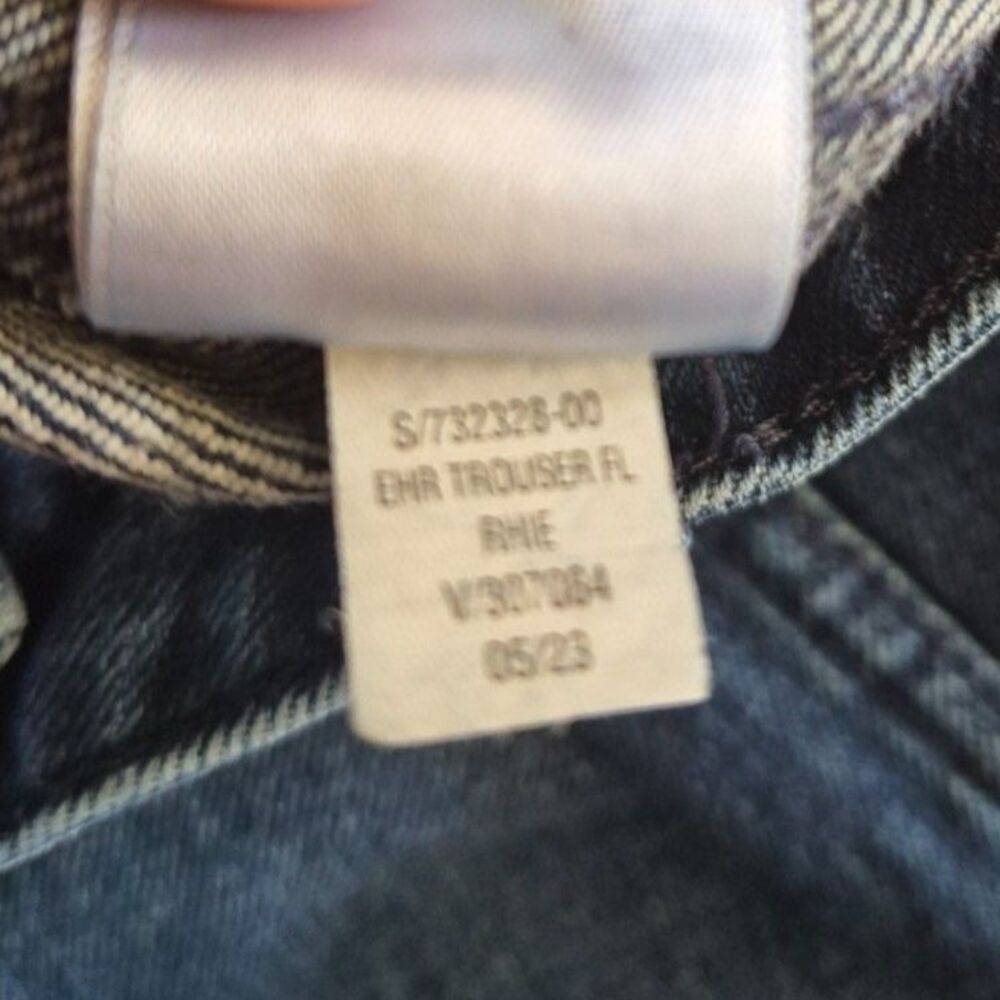 Old Navy Extra High-Waisted Straight Leg Patch Pocket Jeans Blue Denim 6 - Picture 10 of 13